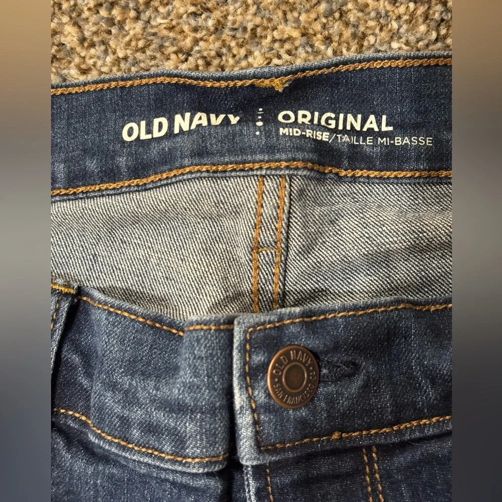 Old Navy Original Mid Rise Classic Blue Women's Stretch Boot Cut Jeans Size 4P - Picture 4 of 10
